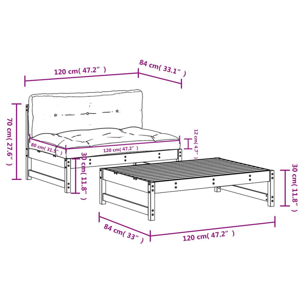 VidaXL set divani da giardino Legno  