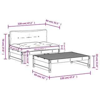 VidaXL Garten lounge set holz  