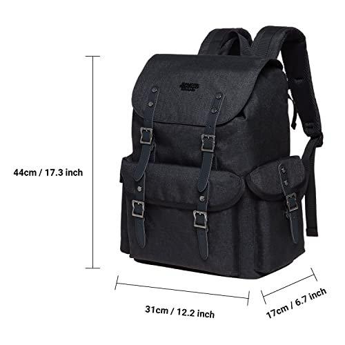 Only-bags.store Retro-Rucksack, Vintage-Jagdrucksack Wanderrucksack mit 14 Zoll Laptopfach für Arbeit, Reisen,  