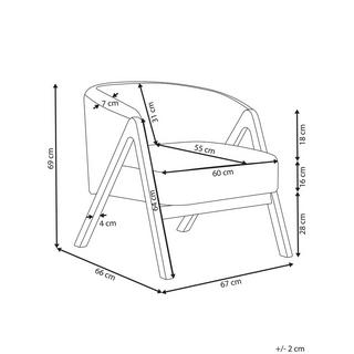 Beliani Fauteuil en Bouclé Traditionnel SKEI  