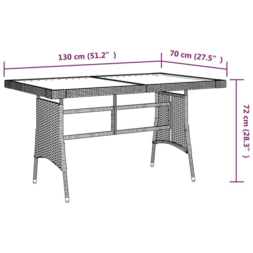 VidaXL Gartentisch poly-rattan  