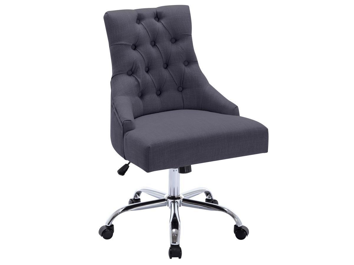 Image of Schreibtischstuhl - Stoff - Grau - Höhenverstellbar - MERVIA Schreibtischstuhl - Stoff - Grau - Höhenverstellbar - MERVIA