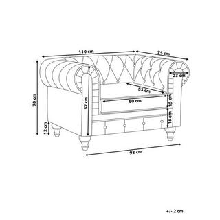 Beliani Sessel aus Polyester Klassisch CHESTERFIELD  