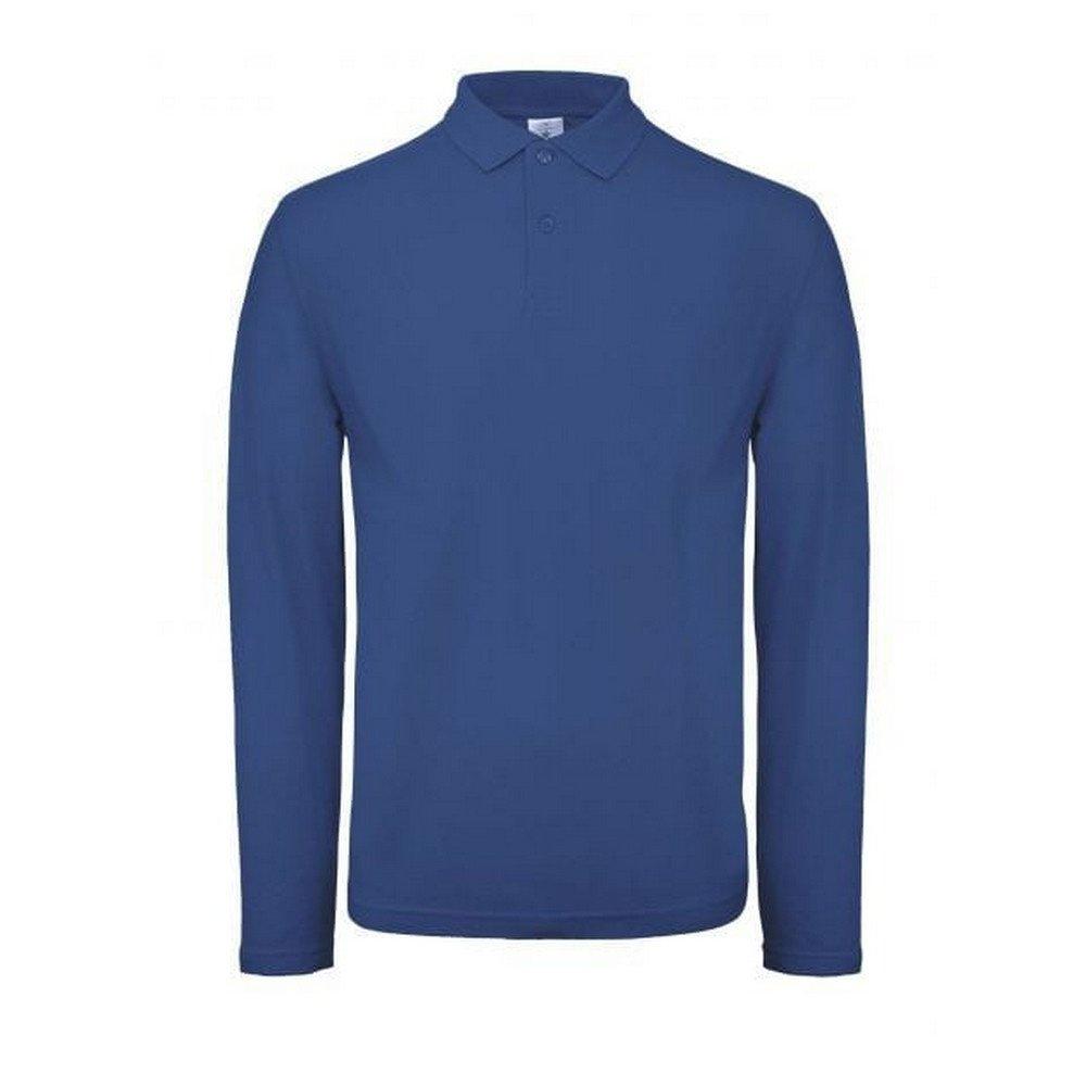 Image of B&c Id.001 Langarm Polo Herren Blau 4XL