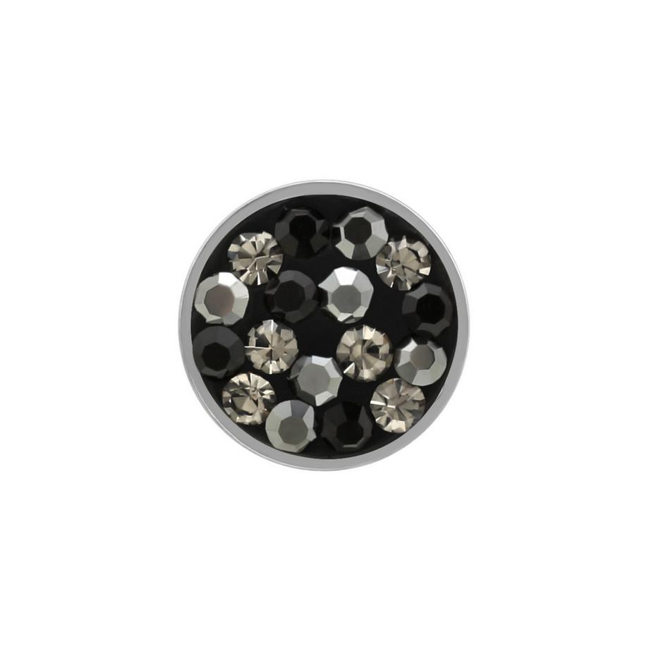 Maxte  Ohrstecker Rund  aus Hochglanzpoliertem Chirurgenstahl mit Kristall 