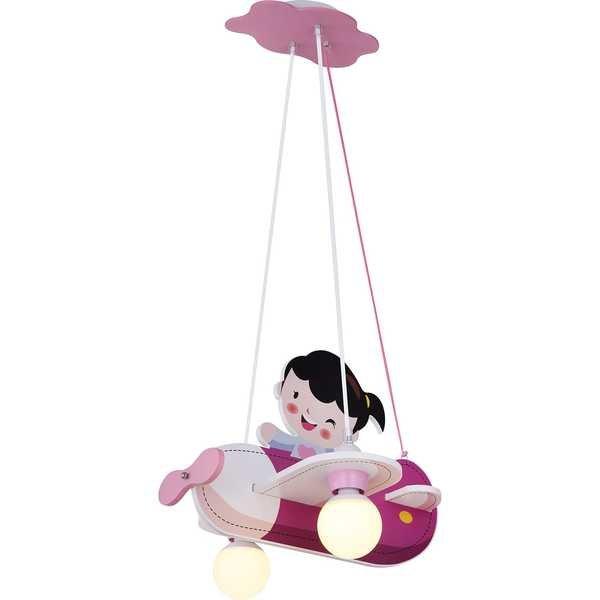 Image of Hängeleuchte MDF pink 2xE27 Hängeleuchte MDF pink 2xE27