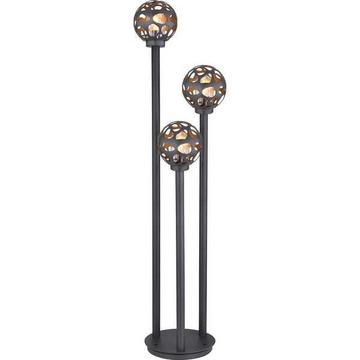 Lampada da esterno Hilario in acciaio inox antracite 3xE27 LED