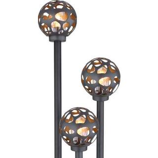 mutoni Lampada da esterno Hilario in acciaio inox antracite 3xE27 LED  