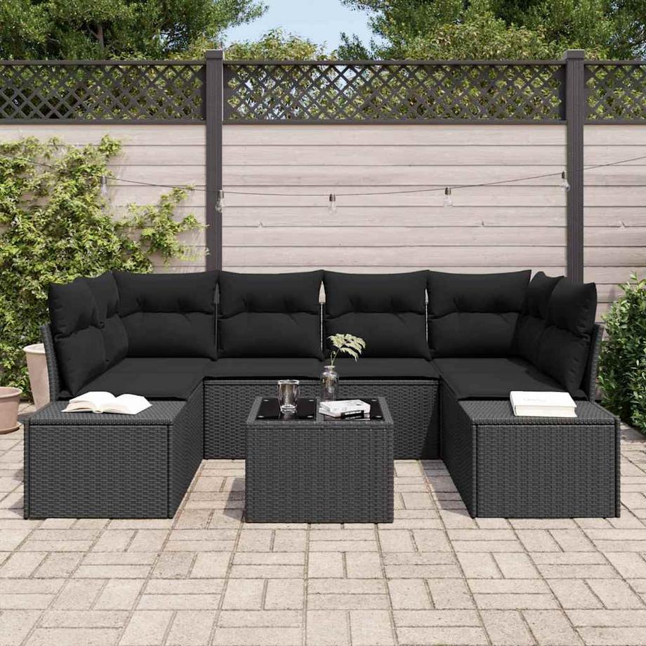VidaXL Set Divano da Giardino Polyrattan  