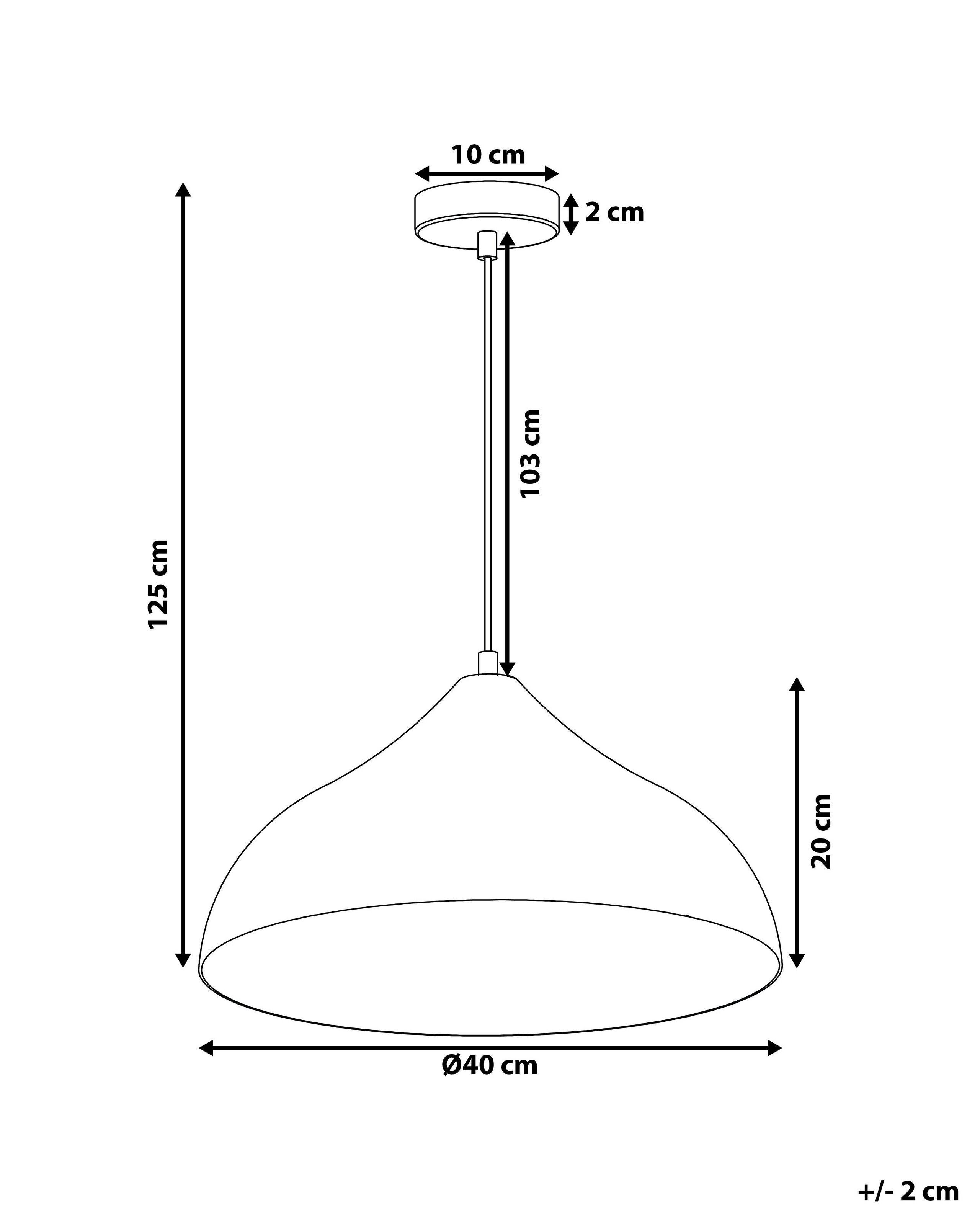 Beliani Lampe suspension en Métal Moderne ISKAR  