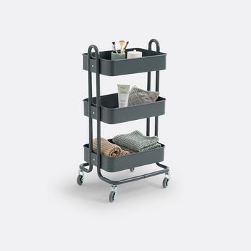 Desserte en métal acier à roulettes