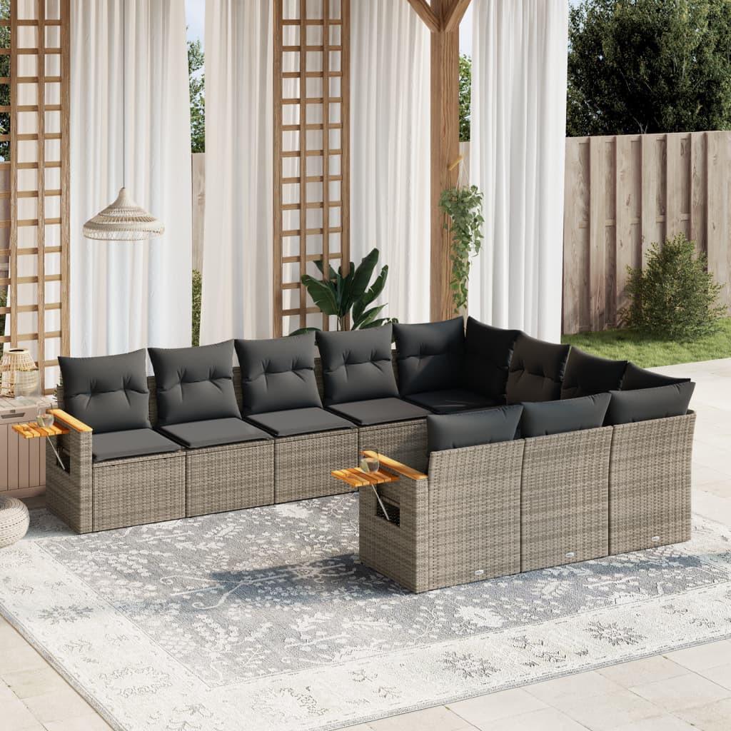 VidaXL set divano da giardino Polirattan  