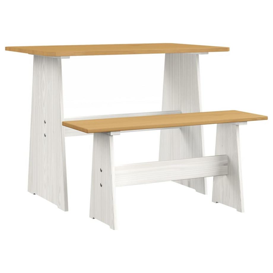 VidaXL Table à manger avec banc bois de pin  