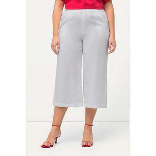 Ulla Popken  Culottes con taglio della gamba ampio e lungo fino al polpaccio e cintura elastica 