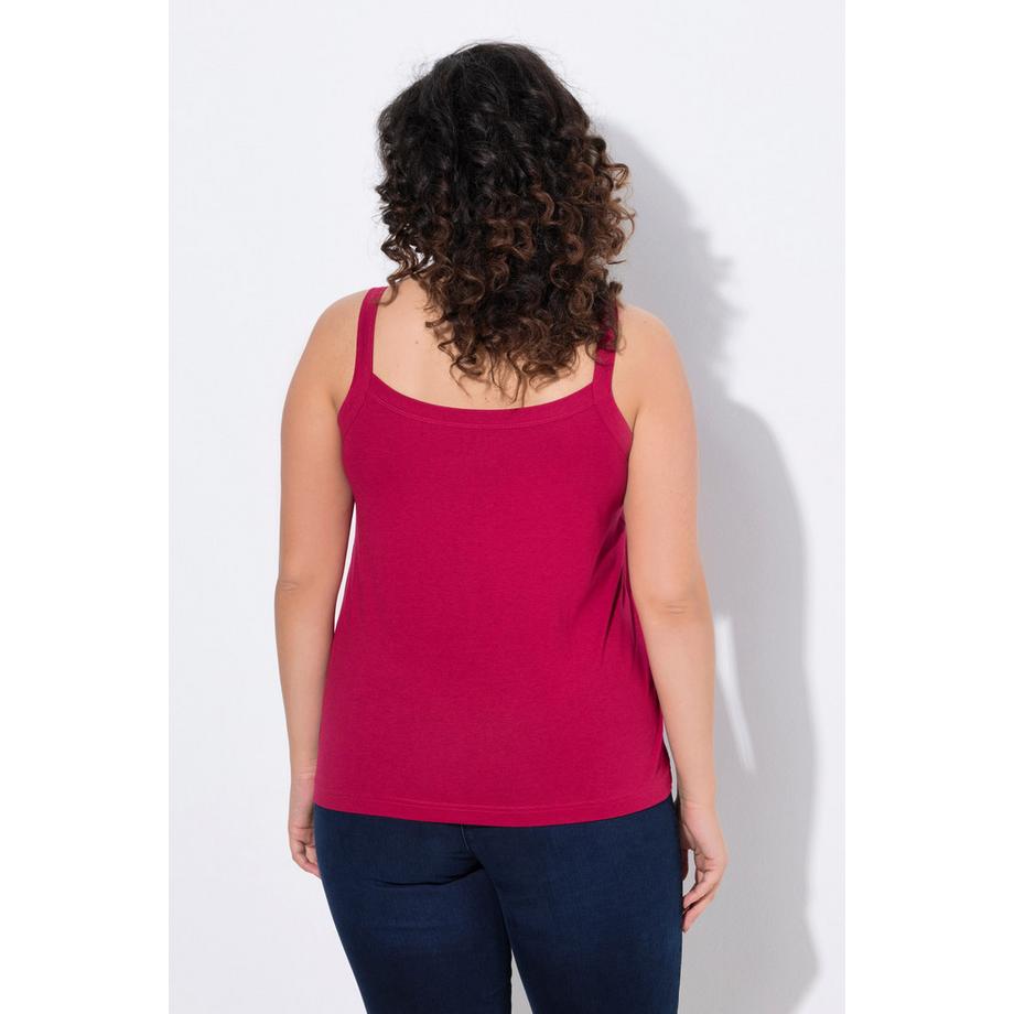 Ulla Popken Spaghettitop Rundhals Ärmellos Modalmix  