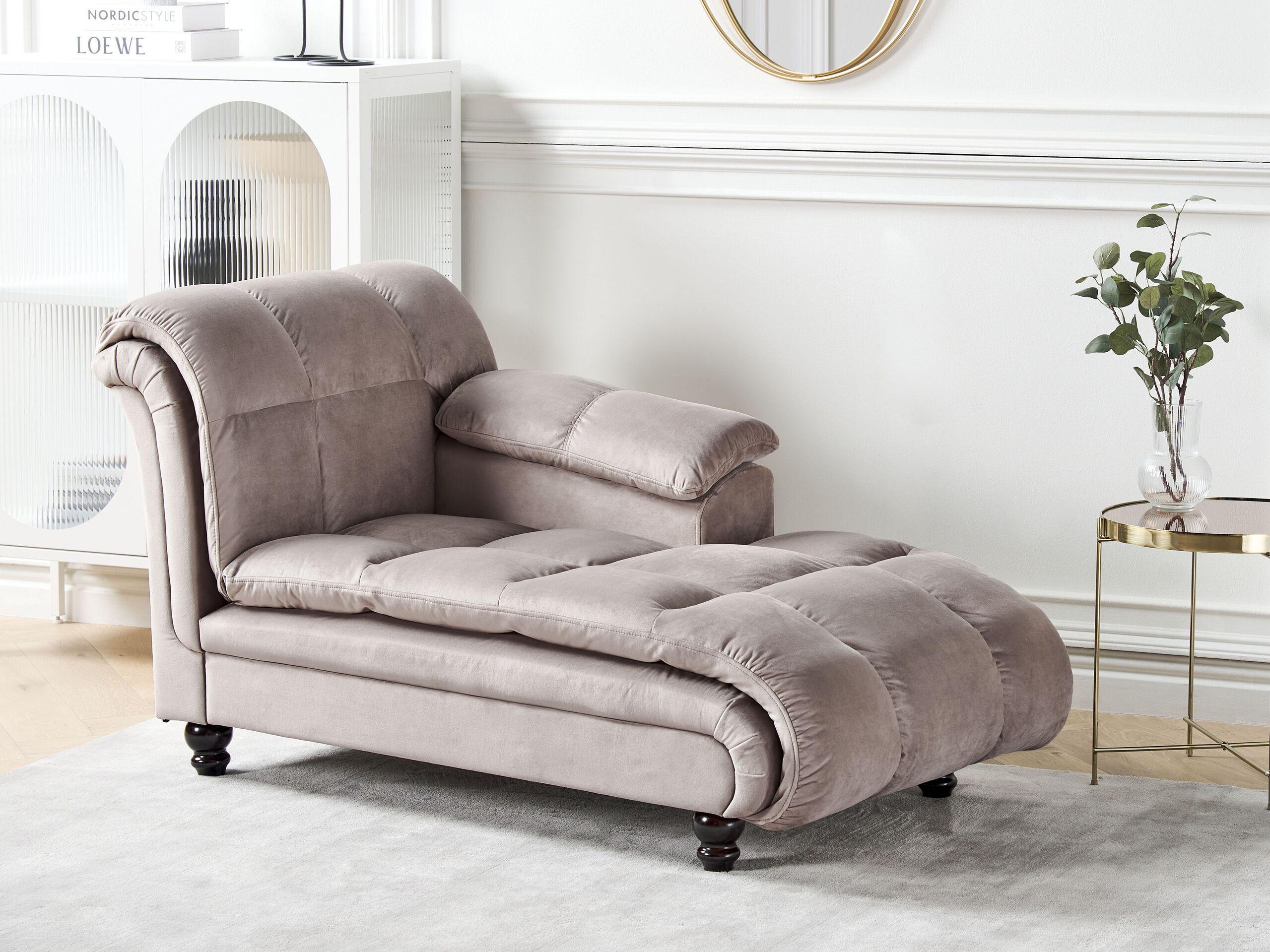 Beliani Chaise longue en Polyester Moderne LORMONT  