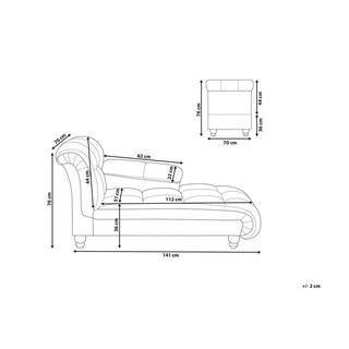 Beliani Chaiselongue aus Polyester Modern LORMONT  