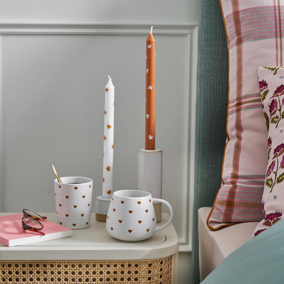 La Redoute Intérieurs Set SCACCO aus 2 Kerzen mit Herzmotiv  