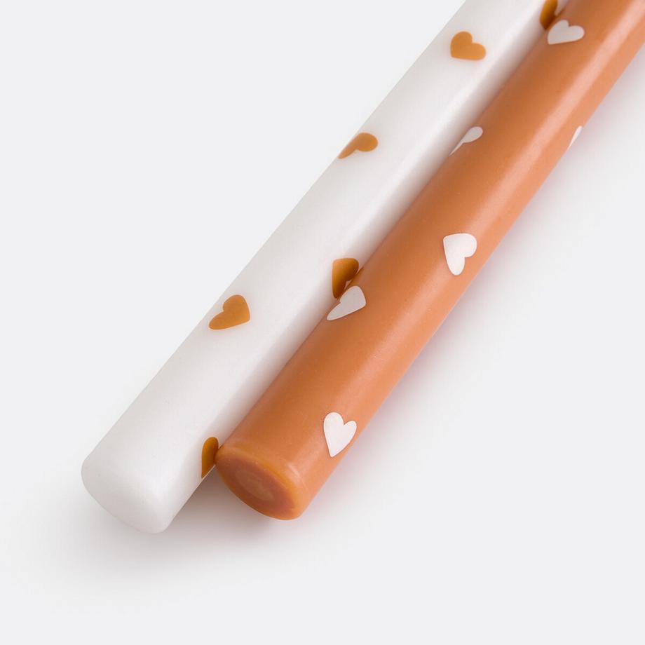 La Redoute Intérieurs Set SCACCO aus 2 Kerzen mit Herzmotiv  