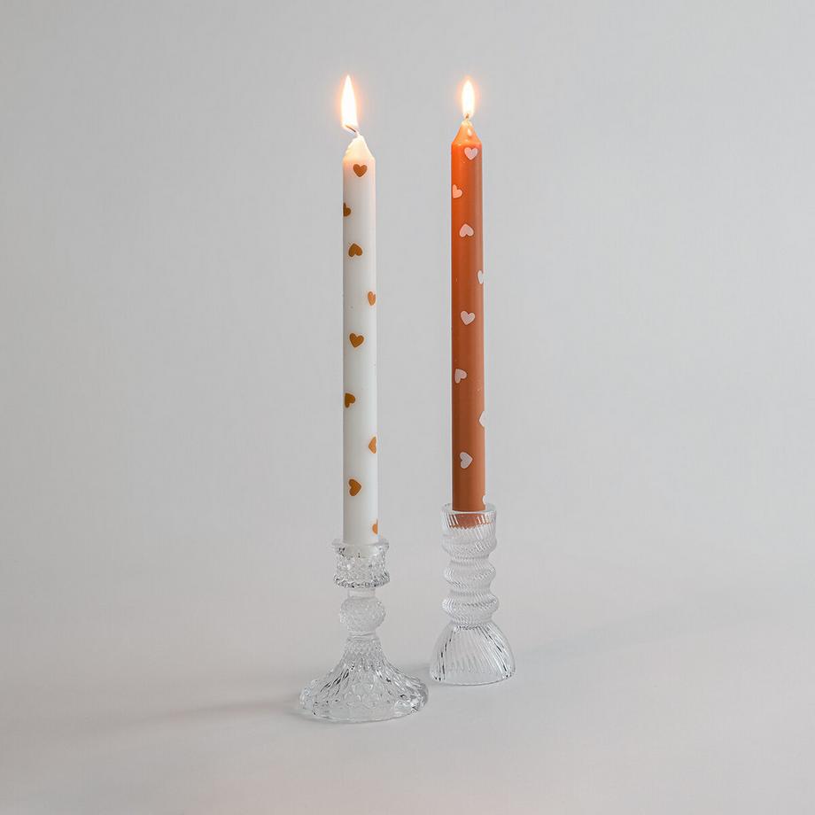 La Redoute Intérieurs Set SCACCO aus 2 Kerzen mit Herzmotiv  
