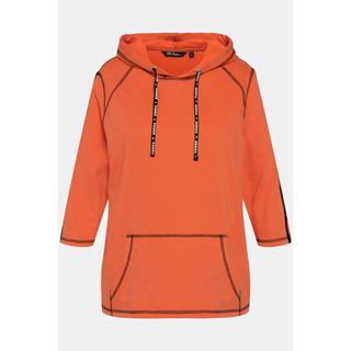 Ulla Popken  Hoodie, farbige Nähte, Kapuze, 3/4-Arm 