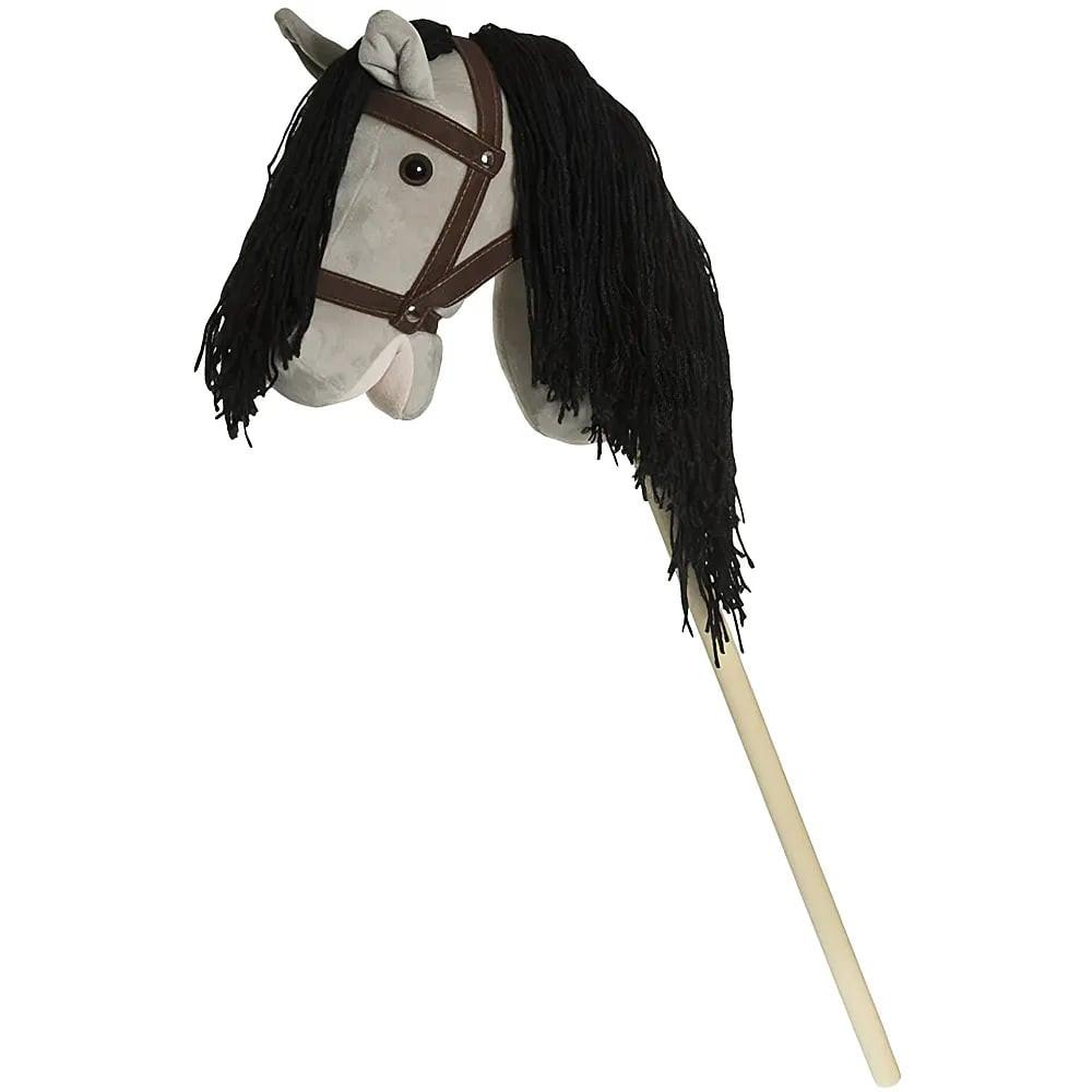 Image of Steckenpferd mit Zügel Grau/Schwarz (80cm)