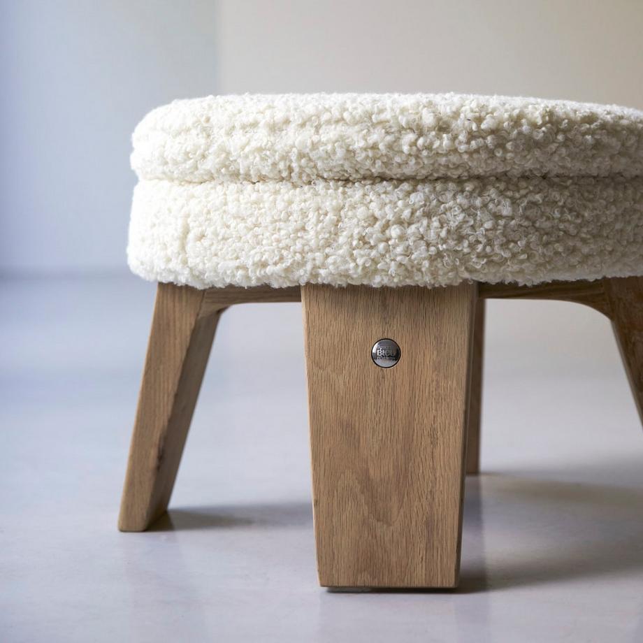 Tikamoon Pouf Himalaya en chêne massif Mattak  