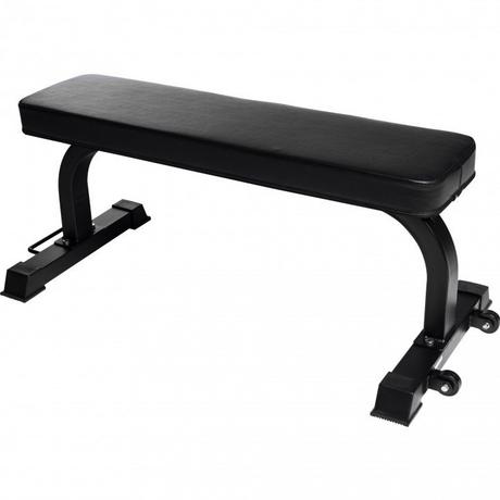 Gorilla Sports  BANC PLAT NOIR A ROULETTES | MUSCULATION 