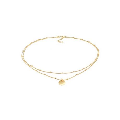 Elli  Halskette Choker Layer Plättchen 
