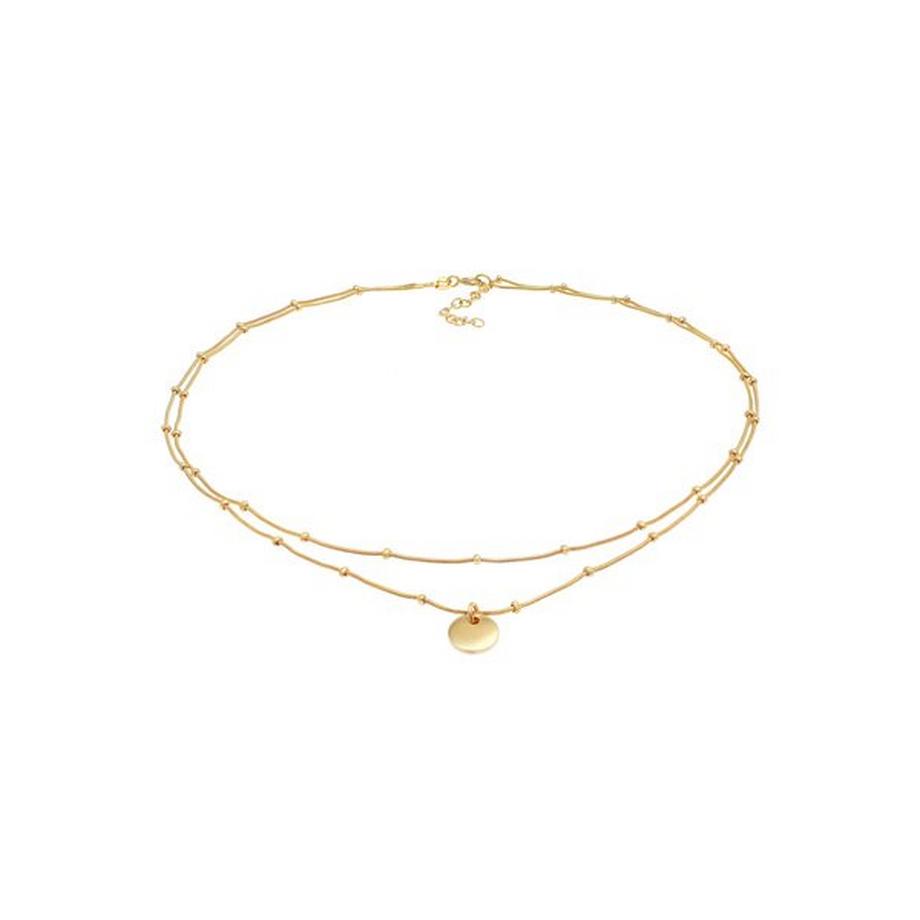 Elli  Halskette Choker Layer Plättchen 