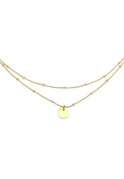 Elli  Halskette Choker Layer Plättchen 