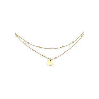 Elli  Halskette Choker Layer Plättchen 