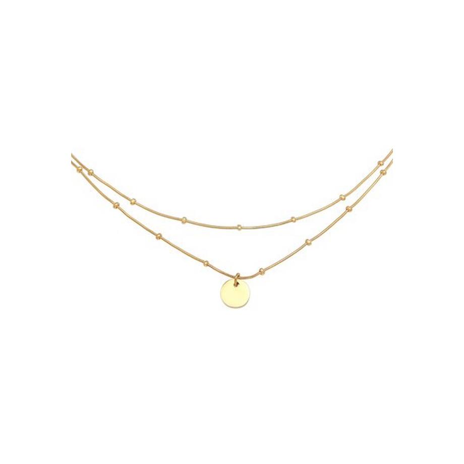 Elli  Halskette Choker Layer Plättchen 