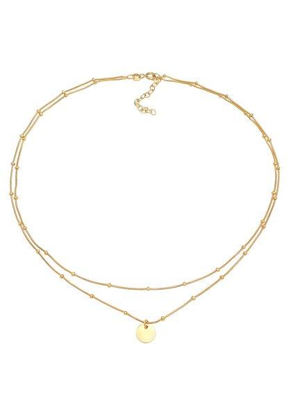 Elli  Halskette Choker Layer Plättchen 