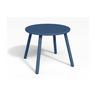 Vente-unique Salon de jardin en métal - 2 fauteuils bas empilables et tables gigognes - Bleu nuit - MIRMANDE de MYLIA  