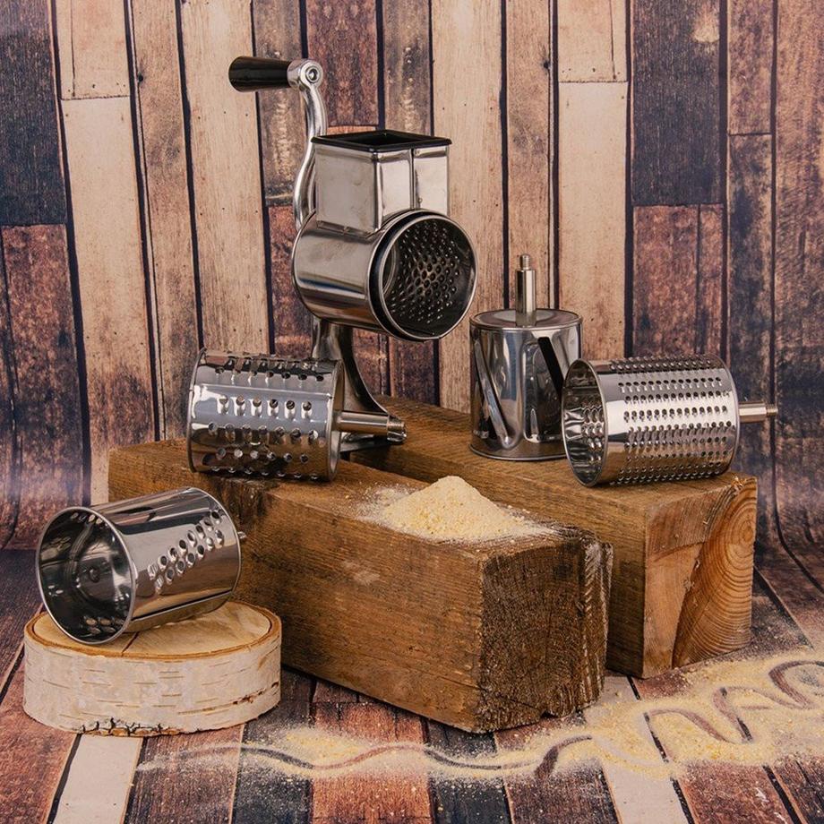 Orion  Fleischwolf mit 5 Einsätzen – Perfekt für Nüsse, Gemüse und Obst 