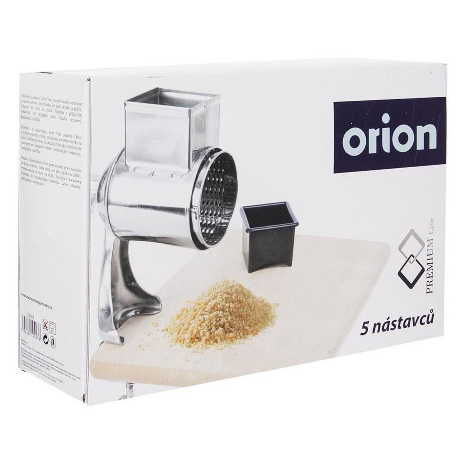 Orion  Fleischwolf mit 5 Einsätzen – Perfekt für Nüsse, Gemüse und Obst 