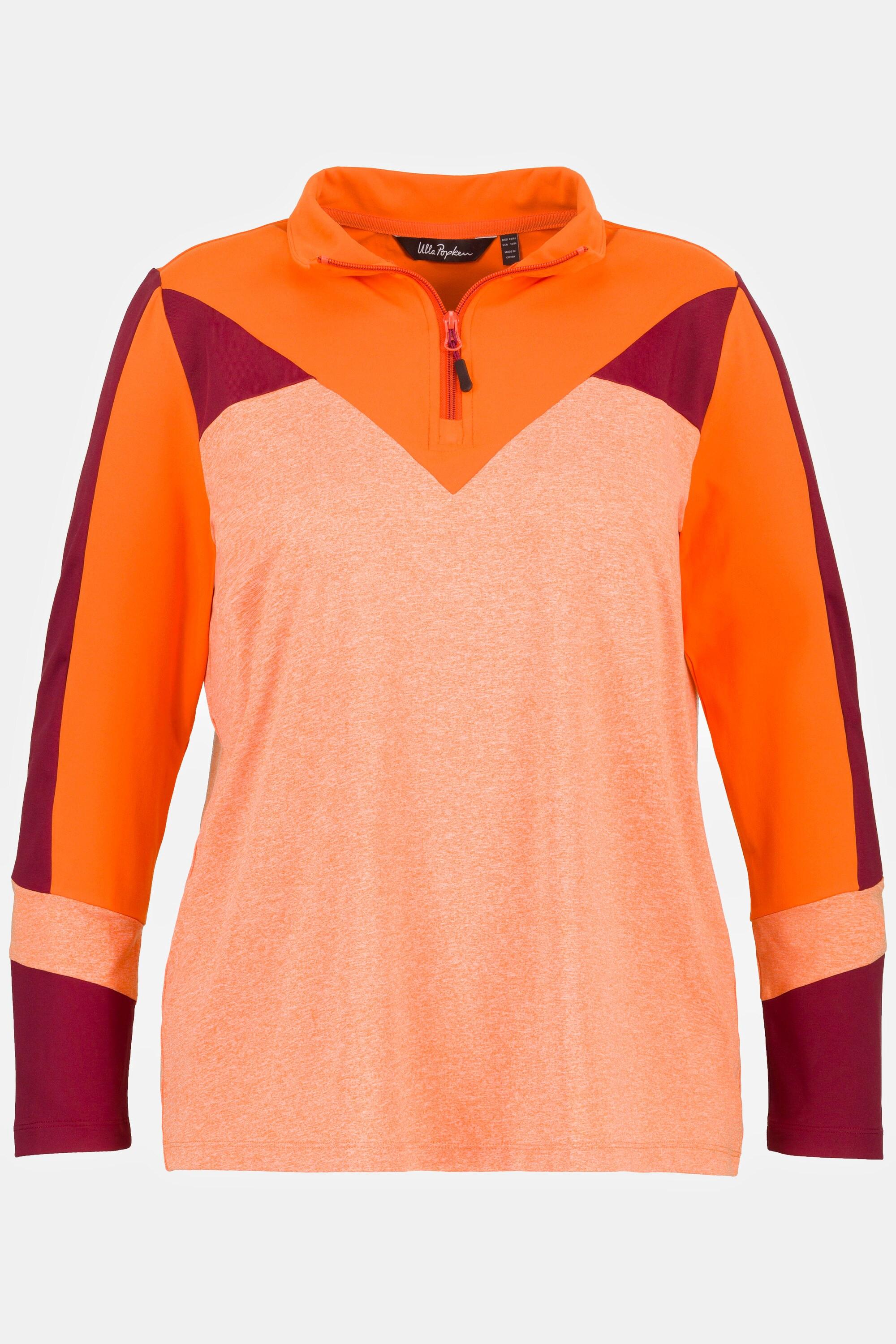 Ulla Popken  Maglione termico con color blocking, collo alto e maniche lunghe 