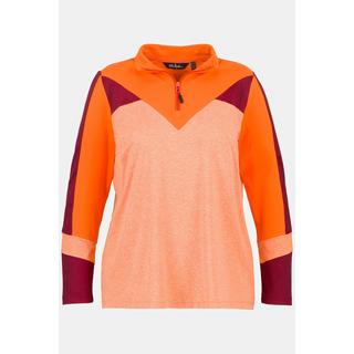 Ulla Popken  Maglione termico con color blocking, collo alto e maniche lunghe 