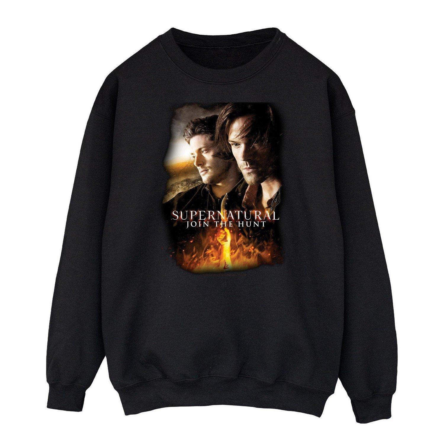 Supernatural  Flaming Poster Sweatshirt 