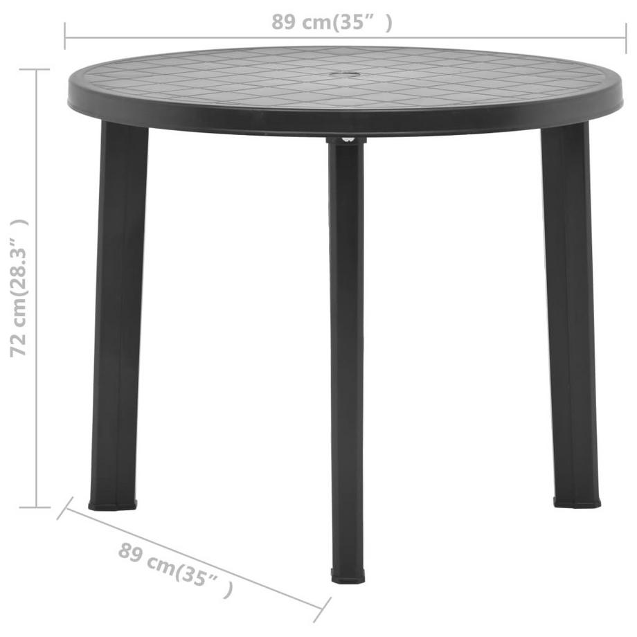 VidaXL Gartentisch plastik  