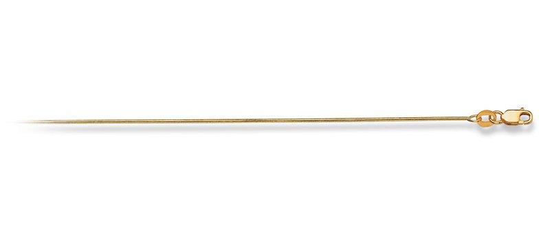 Image of Collier Schlange Gelbgold 750, 0.9mm, 38cm Unisex Gelbgold 38cm