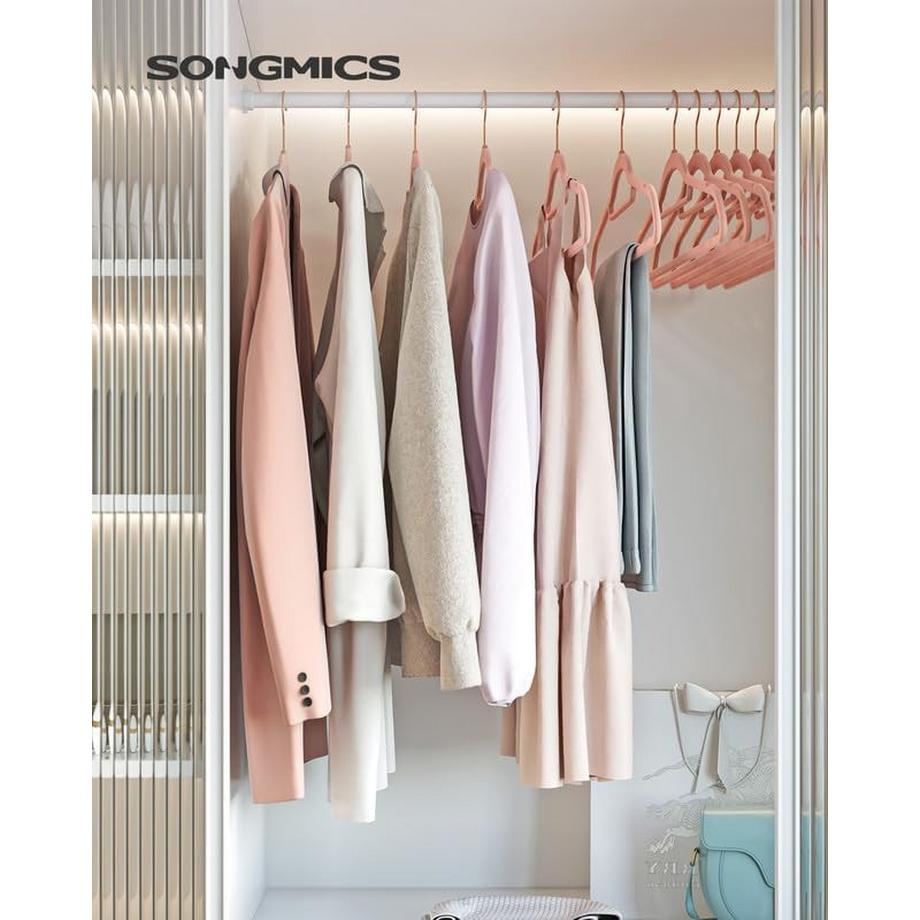 Songmics Set de 30 cintres en velours rose doré  