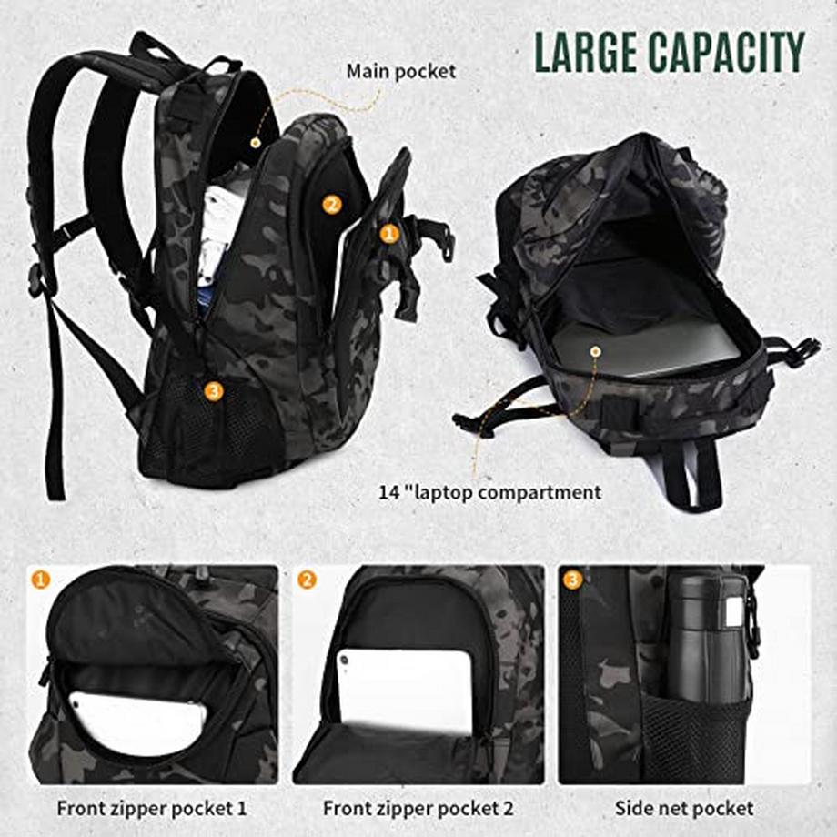 Only-bags.store Taktischer Militär Schulrucksack Wasserdichter Tagesrucksack  
