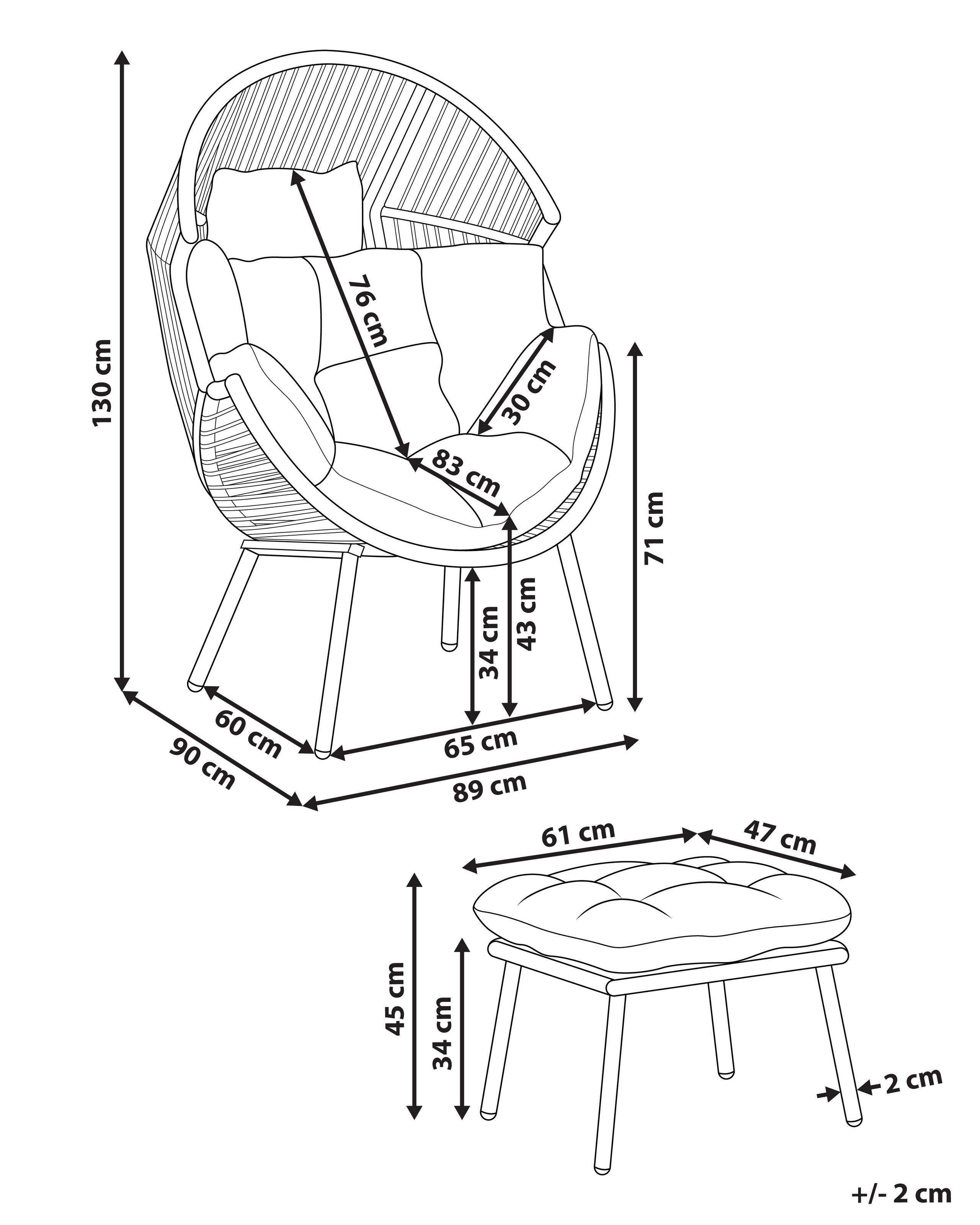 Beliani  Chaise de jardin en Polyrotin Traditionnel MURANO 