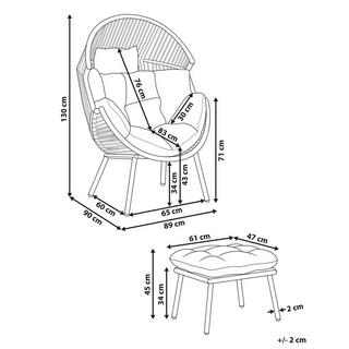 Beliani  Chaise de jardin en Polyrotin Traditionnel MURANO 