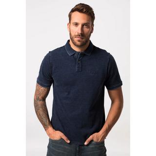 JP1880 Piqué Halbarm Poloshirt Vintage Indigo Look  
