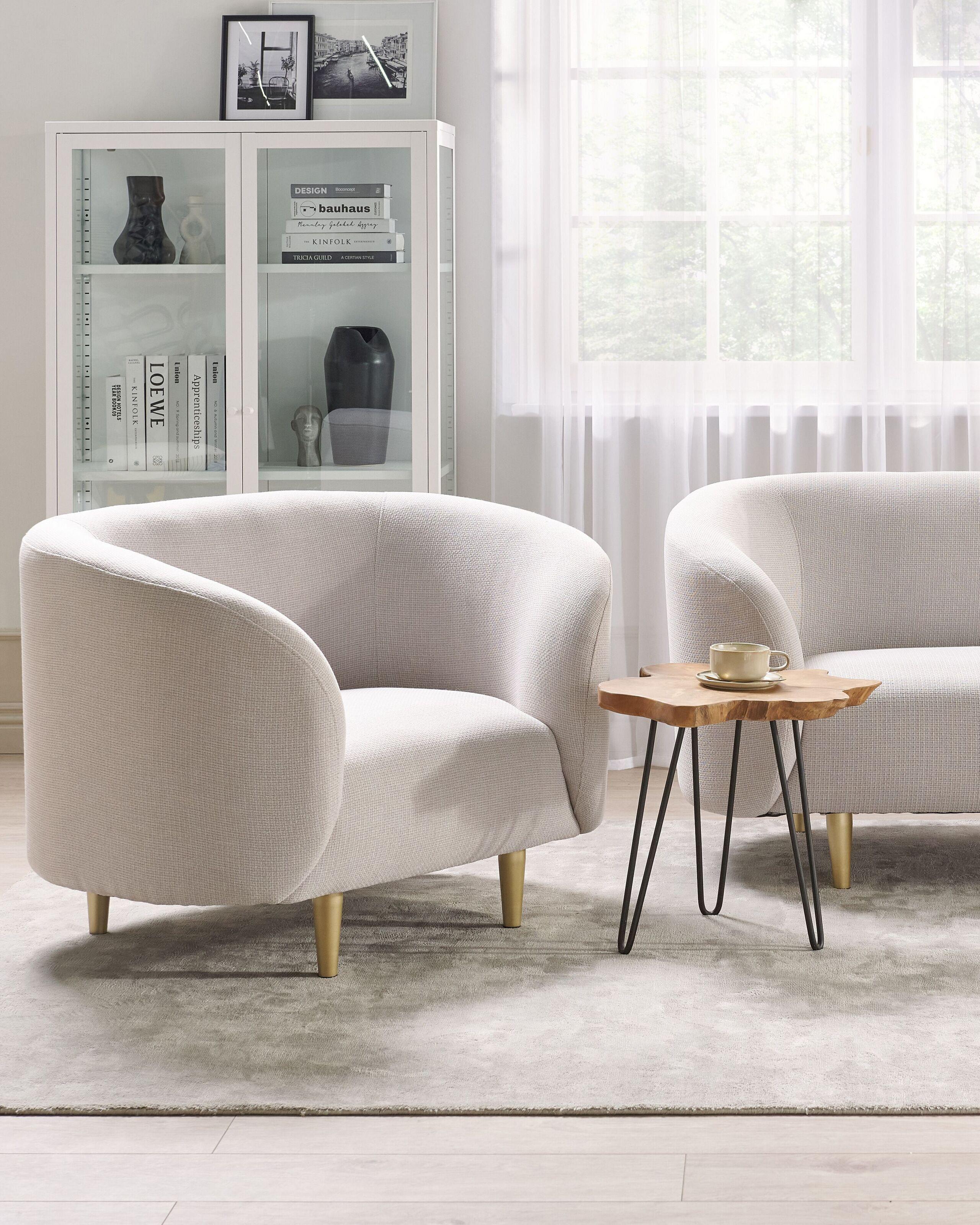 Beliani Fauteuil en Polyester Traditionnel LOEN  