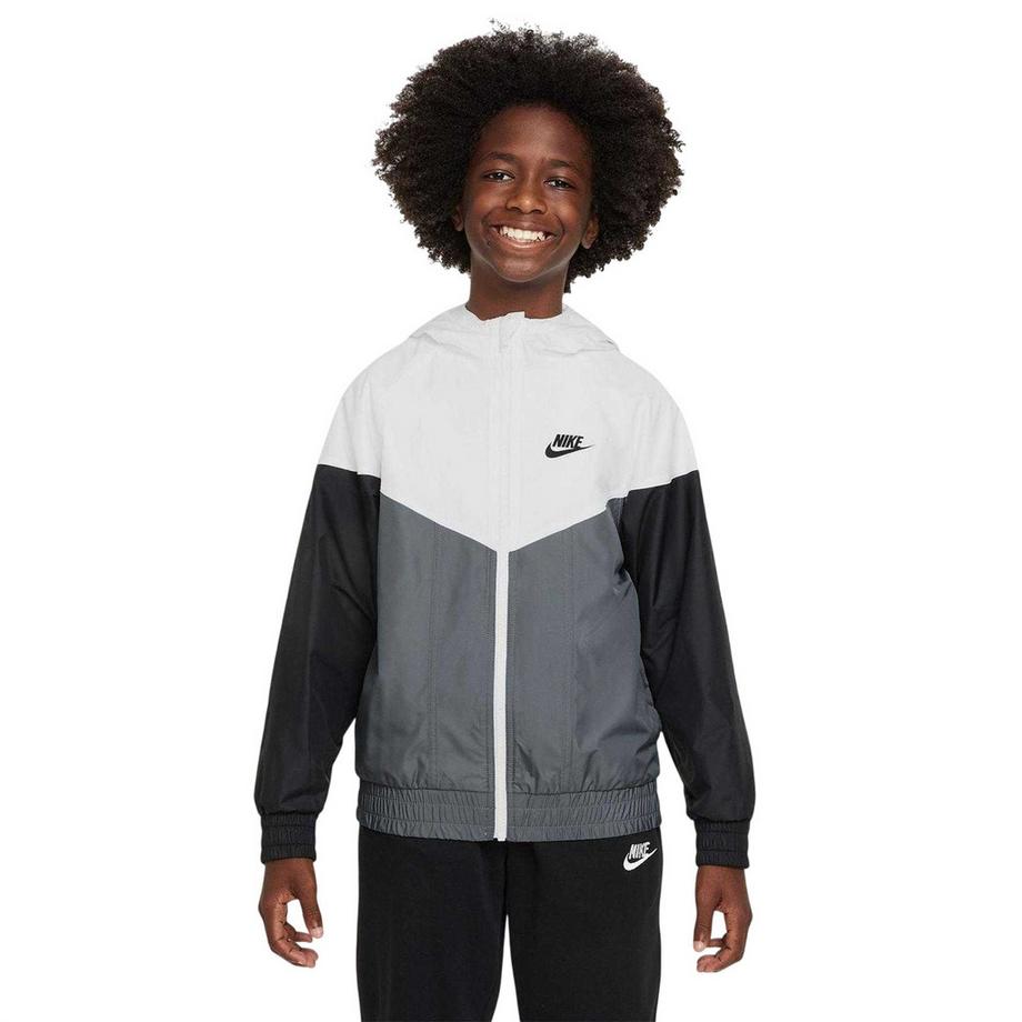 NIKE Giacca Impermeabile con Cappuccio e Logo  