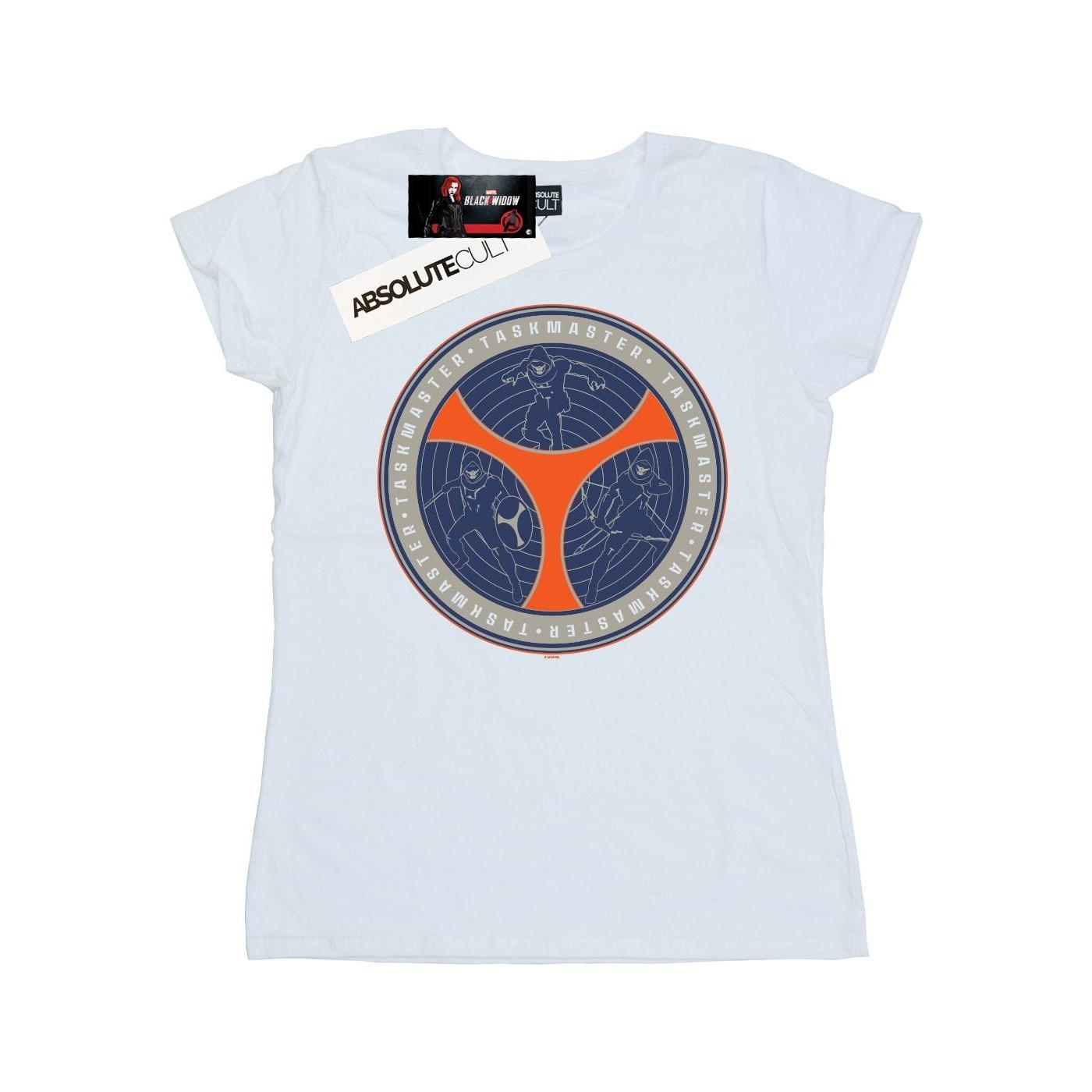 Image of Black Widow Movie Taskmaster Shield Poses Tshirt Damen Weiss L